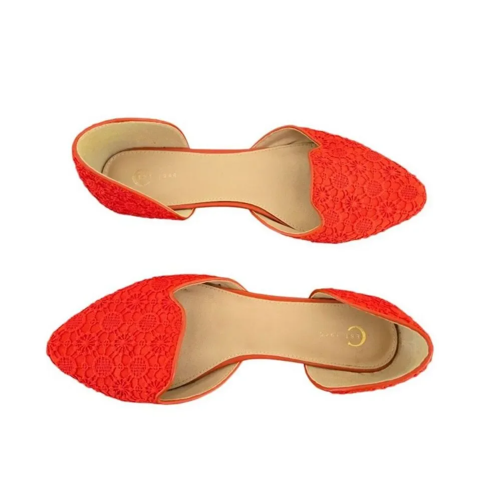 C'est Slides 43991425 Women 9 Wide Orange